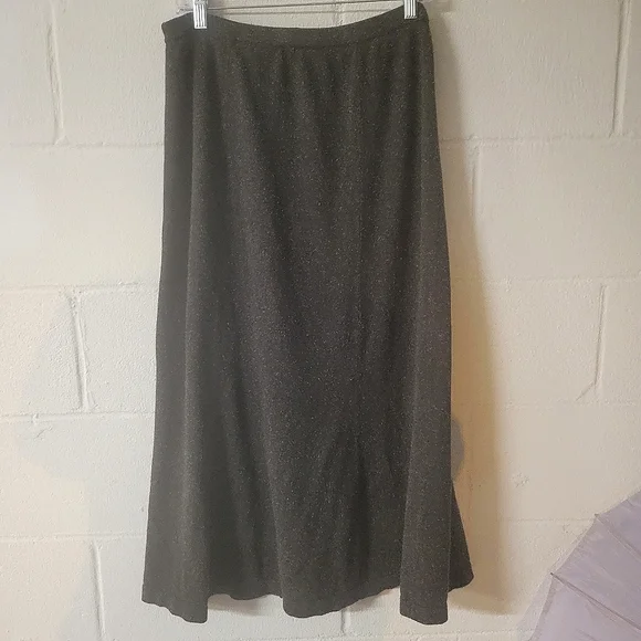 J. JILL Grey Speckled Silk Blend Knit Maxi Skirt Size Medium - Picture 7 of 7